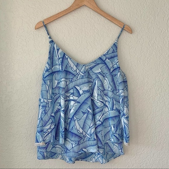 R2D Blue And White Layered Camisole Size Small - Picture 6 of 6